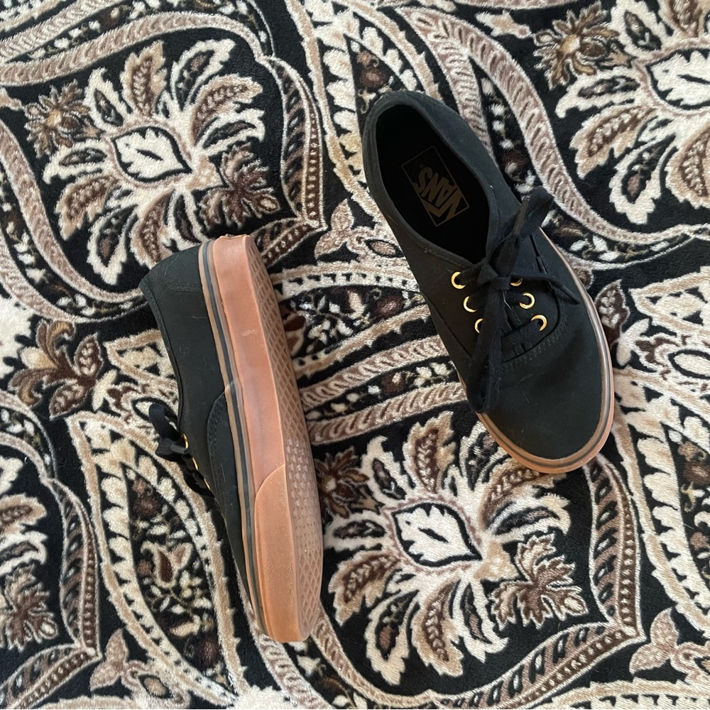 SOLD Vans Black & Gum Authentic Skate Sneakers - Picture 8 of 10